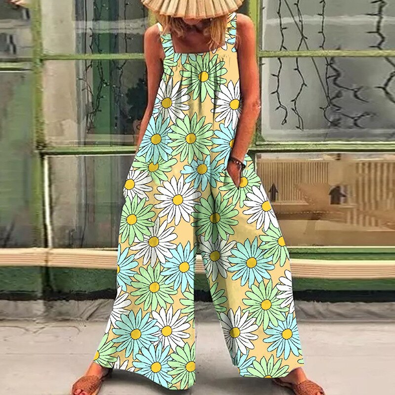 Levoire | Salopette Imprimée Boho Vert
