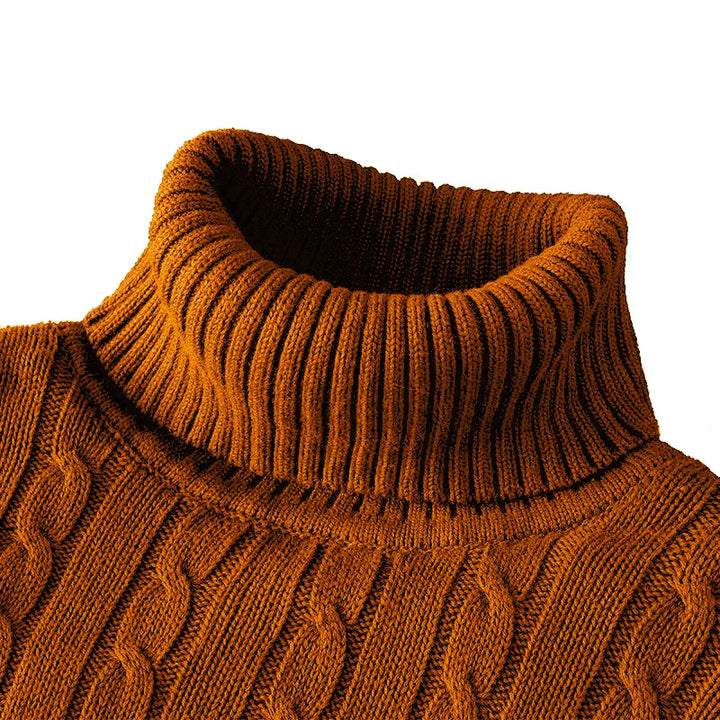 Levoire | Pull À Col Roulé Décontracté Avec Un Joli Motif Braun