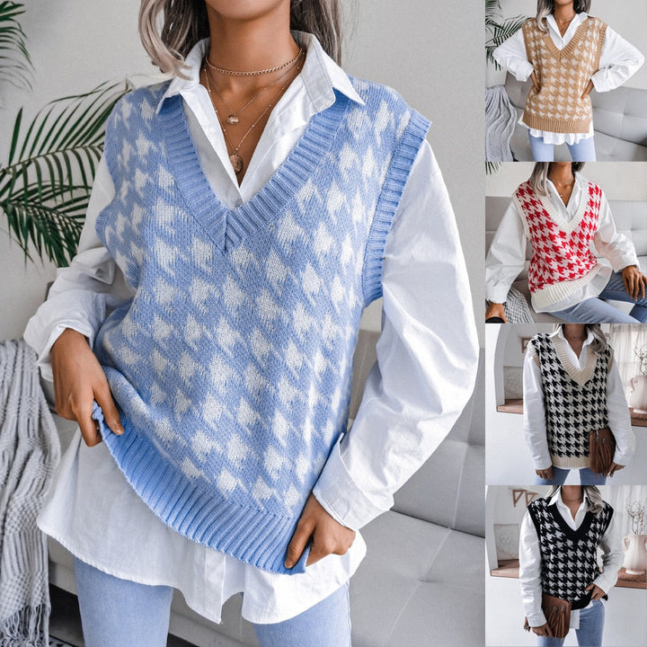 Levoire | Pull Pour Femme Au Style Universitaire Avec Imprimé