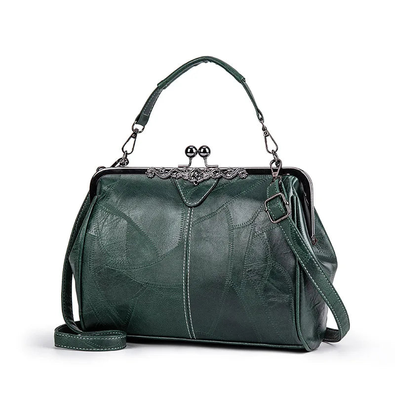 Levoire | Sac À Main Retro-Chic Et Doux Avec Une Allure Elegante Vert 28 x 22 x 6 cm
