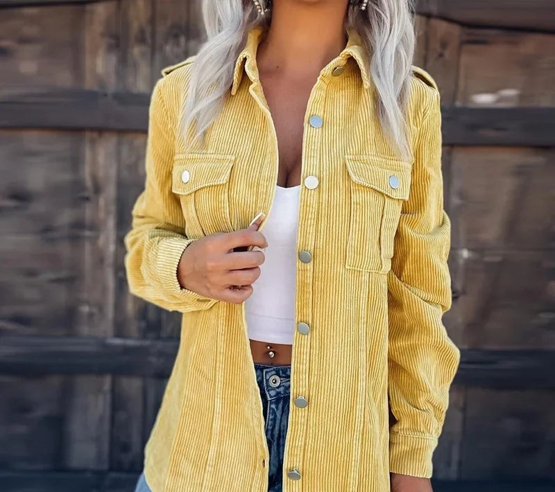 Levoire | Veste En Corduroy À Manches Longues Pour Femmes