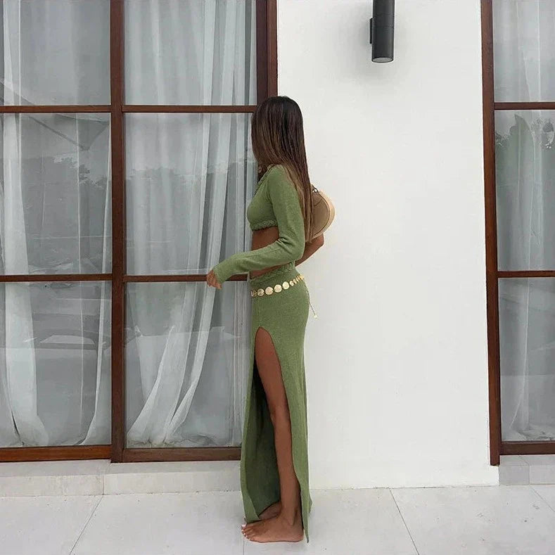 Levoire | Une Épaule -Manches -Décolleté -Côtés -Maximum -Robe