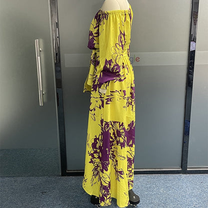 Levoire | Robe Maxi À Manches Longues Dénudées