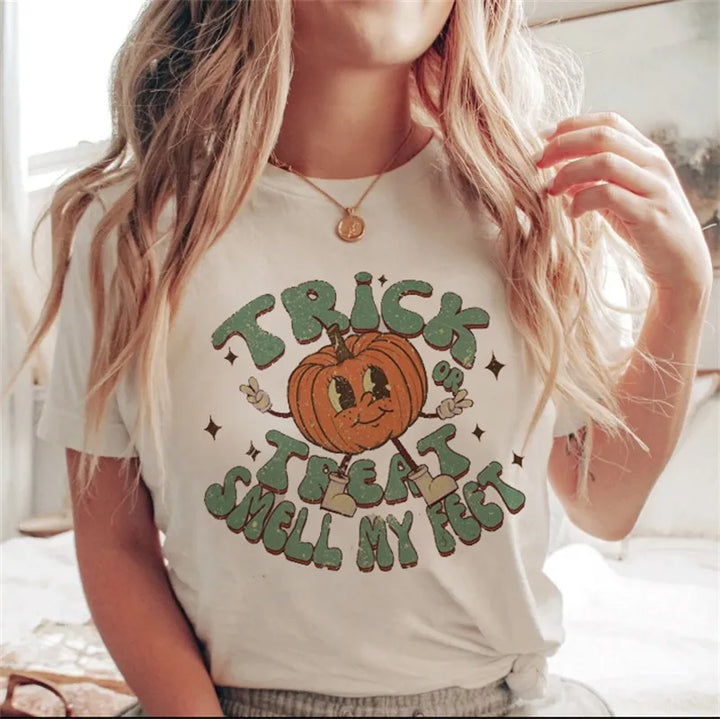 Levoire | Automne Halloween T-Shirt Blanc4
