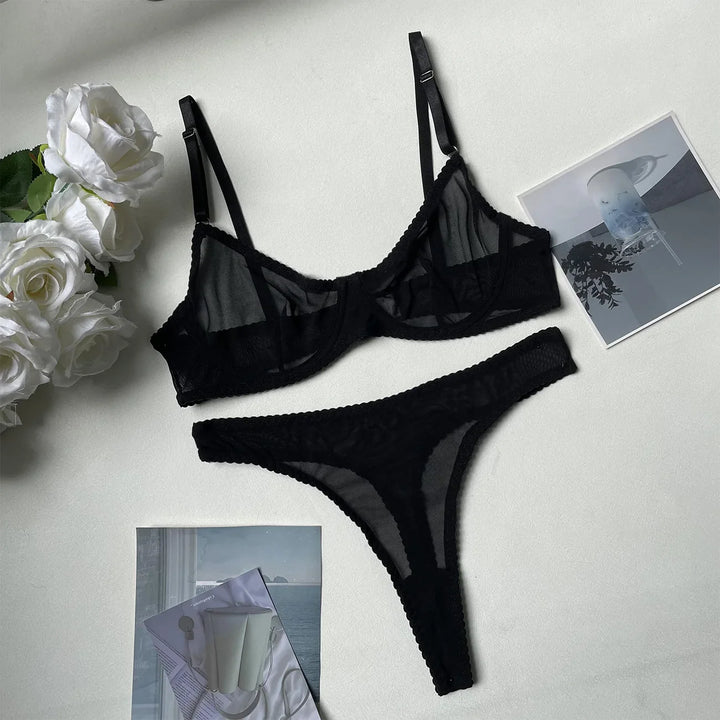 Levoire | Lingerie Entièrement Transparente Noir