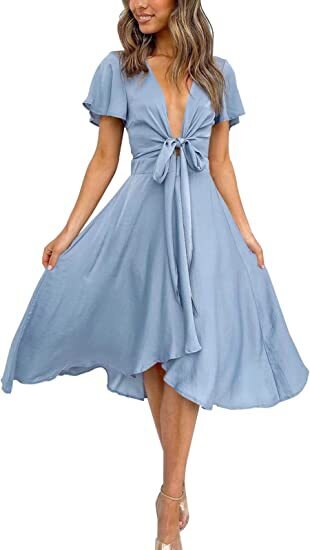 Levoire | Robe de satin de luxe Bleu clair