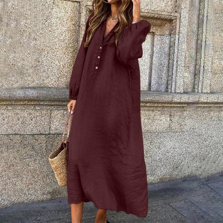 Levoire | Grande Taille Robe Chemise Pour Une Élégance Décontractée Chocolat brun
