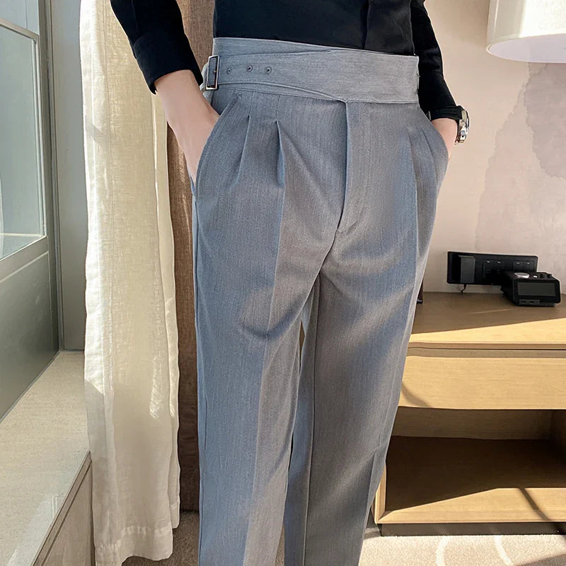 Levoire | Pantalons Décontractés Taille Haute Pour Hommes Avec Ceinture