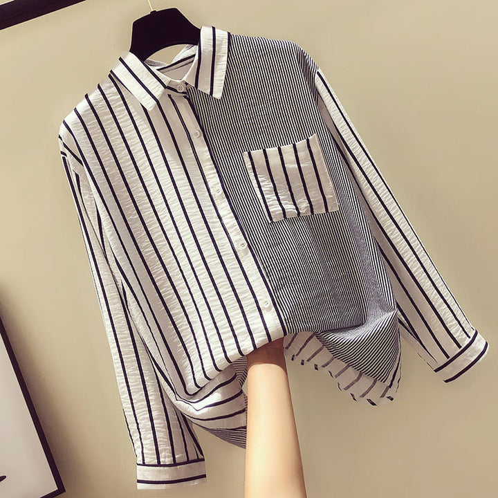 Levoire | Blouse À Rayures Pour Femmes Gris