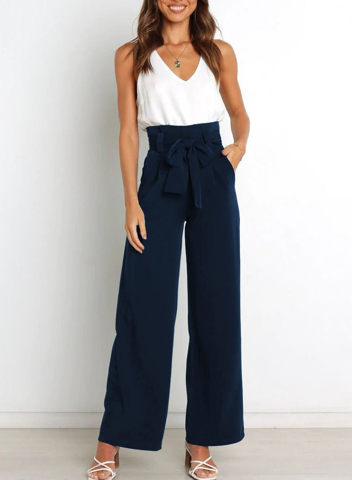Levoire | Devant De Cravate Large Jambes De Pantalon Bleu marine