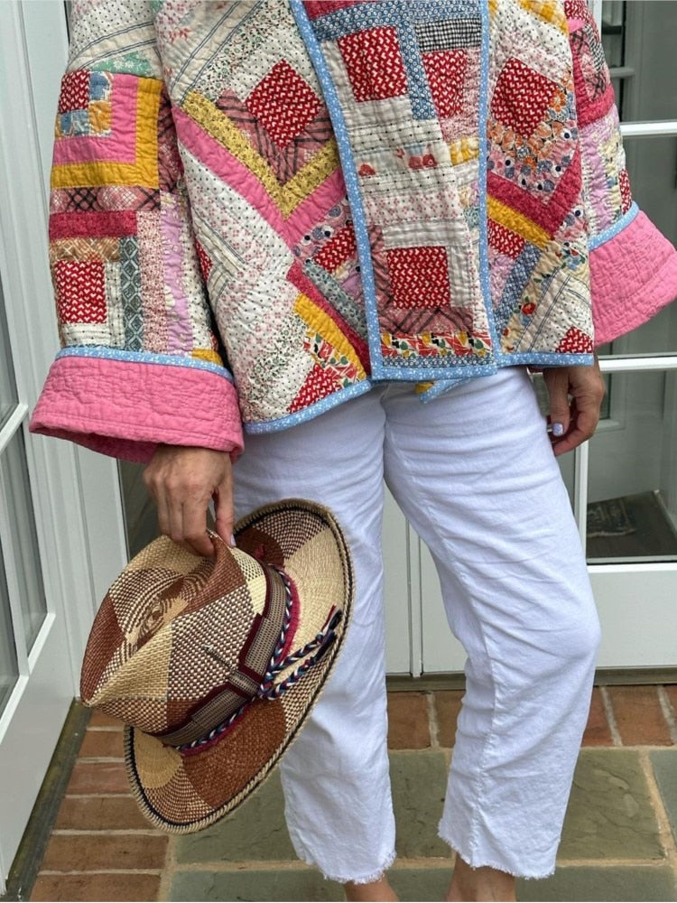 Levoire | Veste Matelassée En Patchwork Décontractée