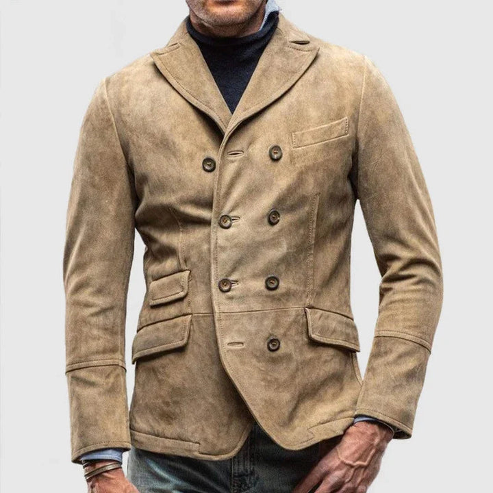 Levoire | Veste ajustée à manches longues avec col en revers Kaki