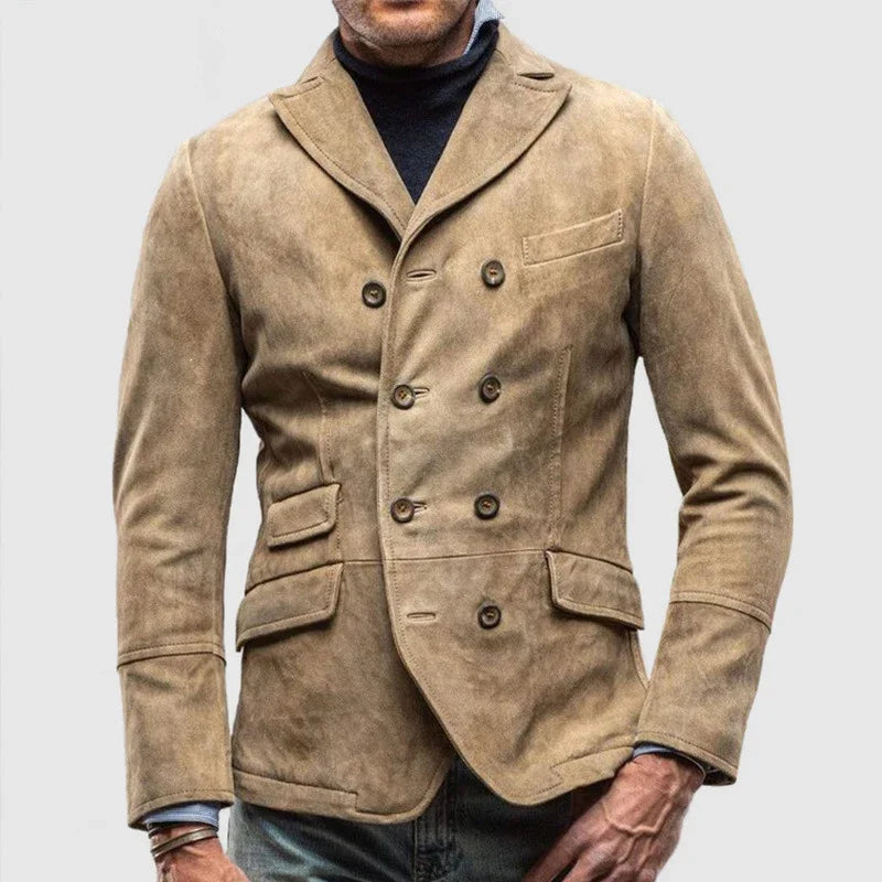 Levoire | Veste Slim Fit À Manches Longues Avec Fermeture À Boutons Khaki