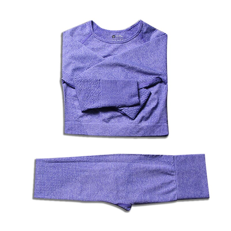 Levoire | Ensemble De Vêtements De Sport À Manches Longues Pour L'Entraînement Lila