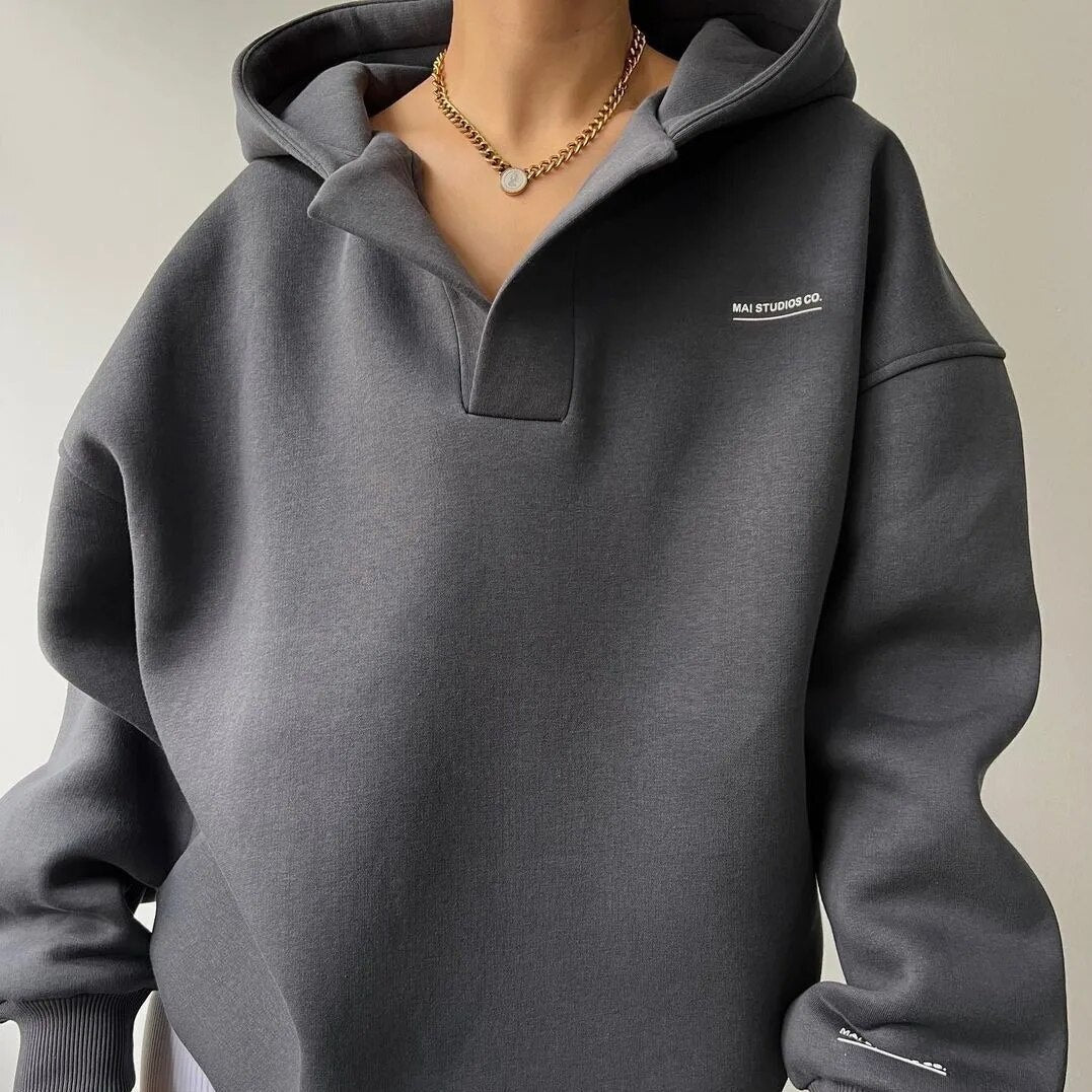 Levoire | Hoodie Décontracté Pour Dames | Hiver Gris