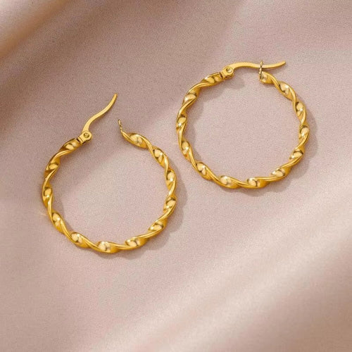 Levoire | Boucles D'Oreilles En Or Kierretty (32Mm)