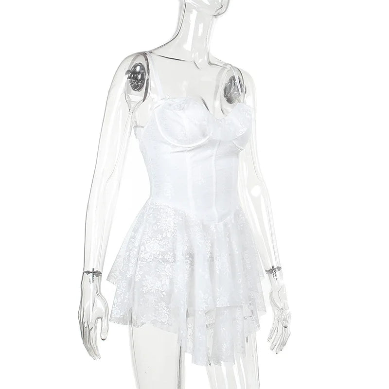 Levoire | Robe Mini Dos Nu En Dentelle Sans Bretelles