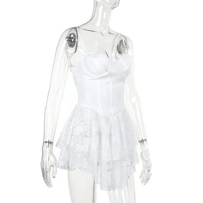 Levoire | Robe Mini Dos Nu En Dentelle Sans Bretelles