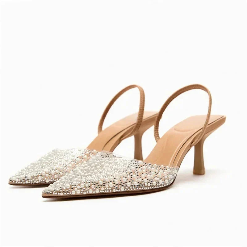 Levoire | Escarpins Transparents À Strass Pour Femmes 40