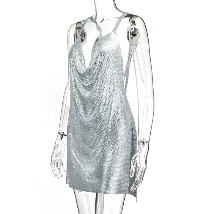 Levoire | Chaîne Métallique Halterneck Mini Robe Sans Métal