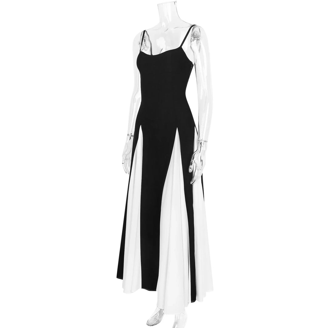 Levoire | Robe Maxi Splice Dos Nu Épaule Dénudée