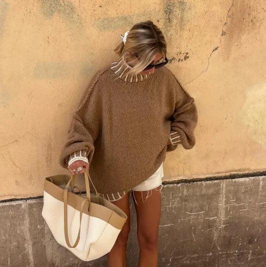 Levoire | Pull long décontracté à manches longues chaud et confortable
