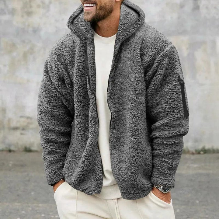 Levoire | Veste Sherpa en velours Gris