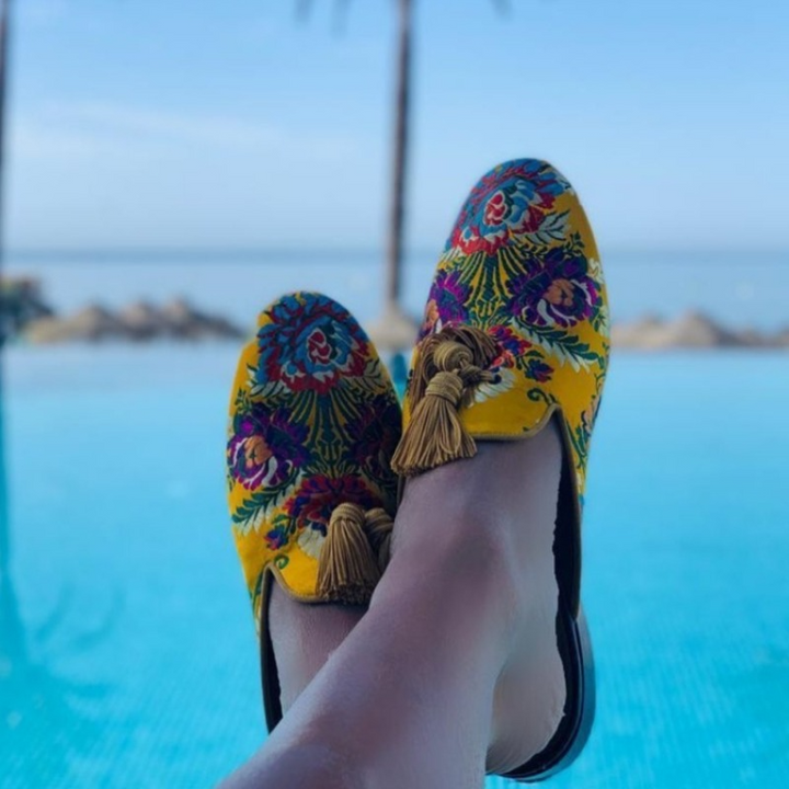 Levoire | Chaussures Avec Des Glands Fleuris