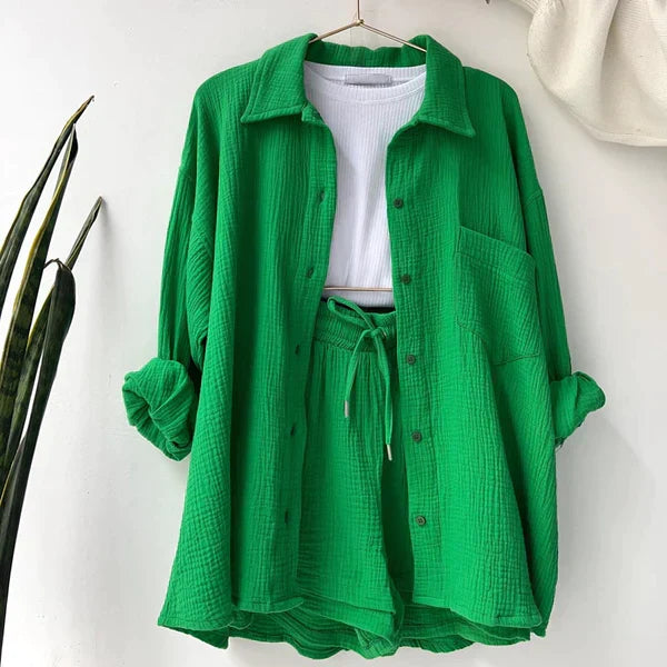 Levoire | Ensemble 2 Pièces Avec Drapé Vert