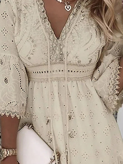 Levoire | Boho Ibiza Robe D'Été Courte Légère & Élégante