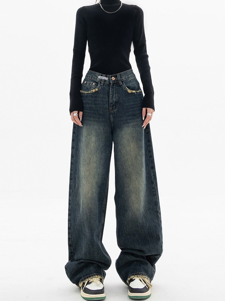 Levoire | Weinlese Baggy Jeans Pour Femmes
