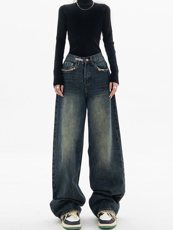 Levoire | Weinlese Baggy Jeans Pour Femmes