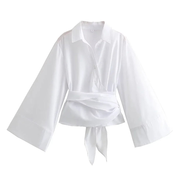 Levoire | T-Shirt Femmes Col Roulé Avec Fermoir Blanc
