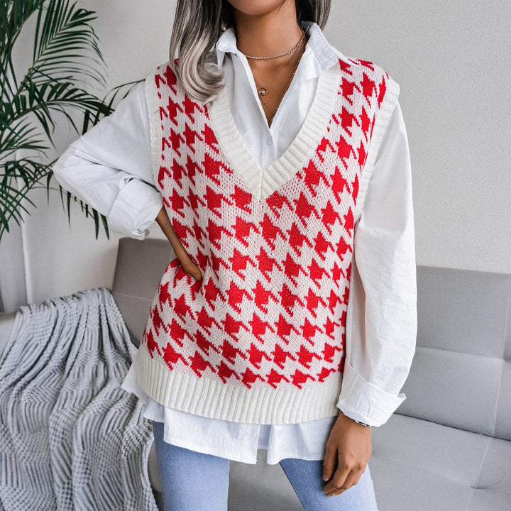 Levoire | Pull Pour Femme Au Style Universitaire Avec Imprimé Rot