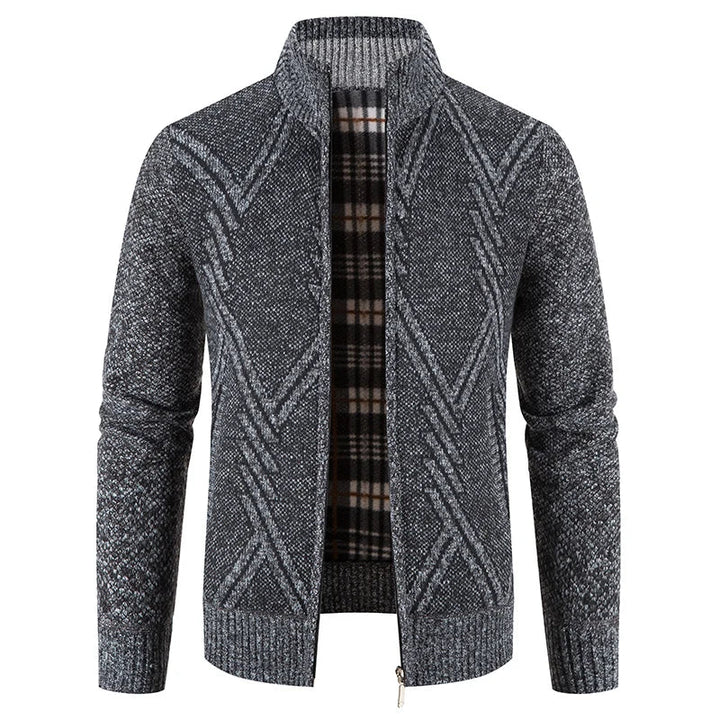 Levoire | Pull Mocassin Renno Slim Gris foncé motif