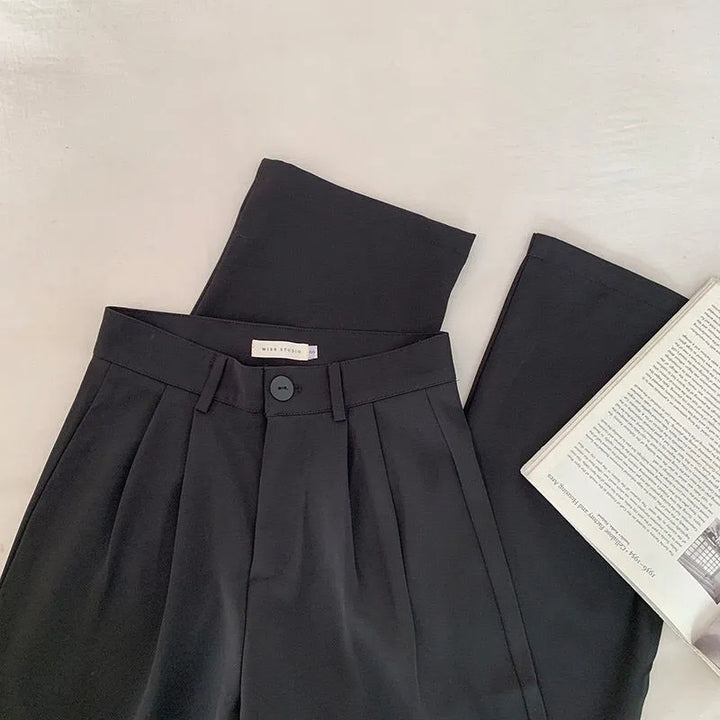Levoire | Pantalon Élegant Avec Jambes Évasées Noir