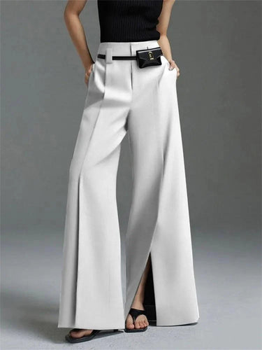 Levoire | Pantalon À Taille Haute Femmes Avec Plis Et Fente Avant