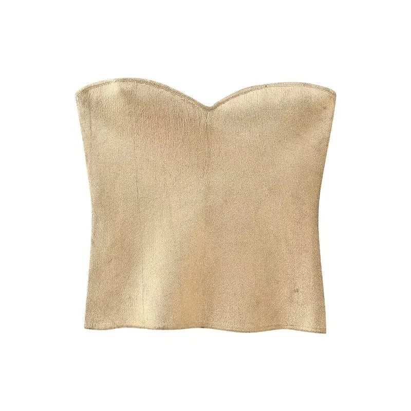 Levoire | Bandage Metallic Shine Tricot Corset Top