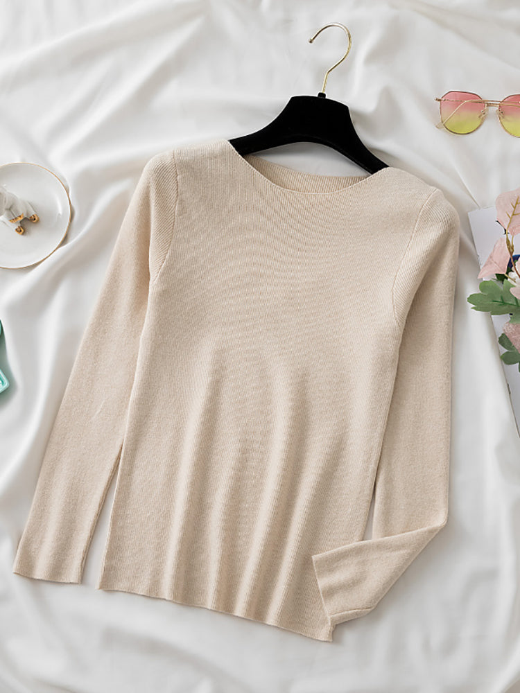 Levoire | Pull De Base Élégant Pour Femmes Beige Une taille
