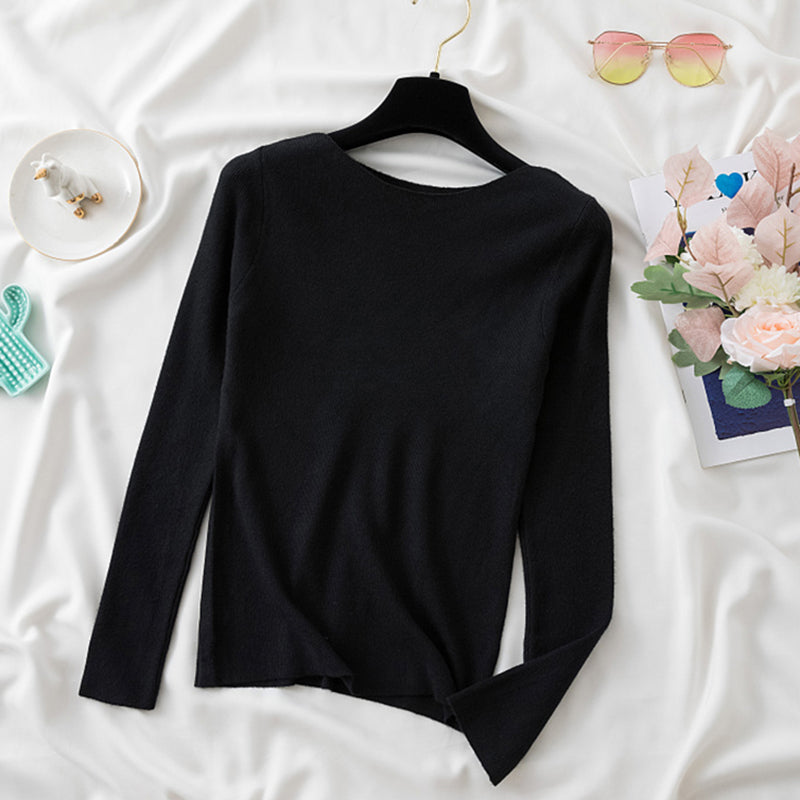 Levoire | Pull De Base Élégant Pour Femmes Noir Une taille