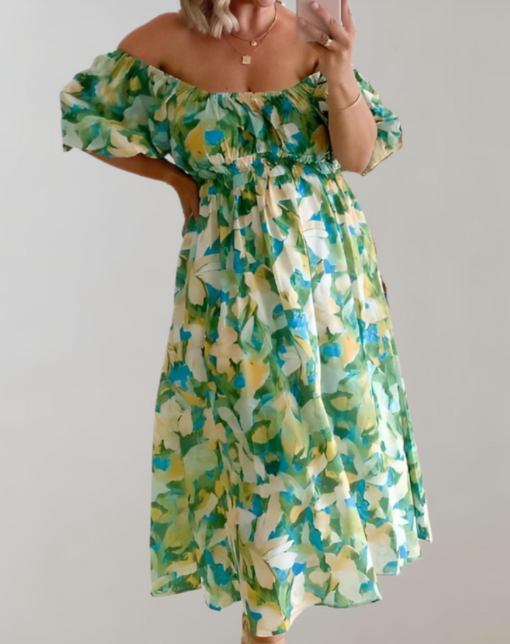 Levoire | Robe D'Été Décolleté En V Robe Midi Décontractée