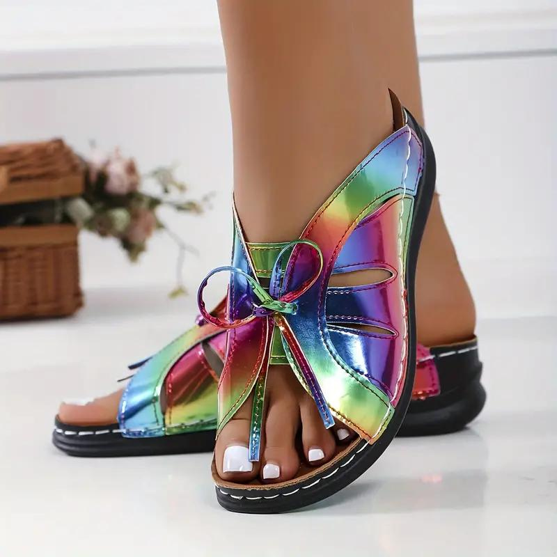 Levoire | Chaussures Orthopédiques À Talons Compensés À Enfiler Sandales D'Été Coloré