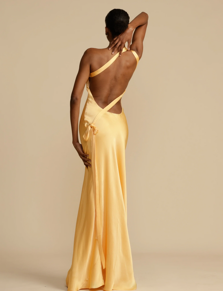 Levoire | Robe De Cocktail Maxi D'Été Élégante À Dos Ouvert