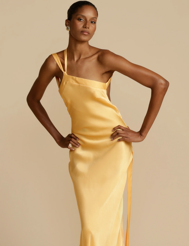 Levoire | Robe De Cocktail Maxi D'Été Élégante À Dos Ouvert