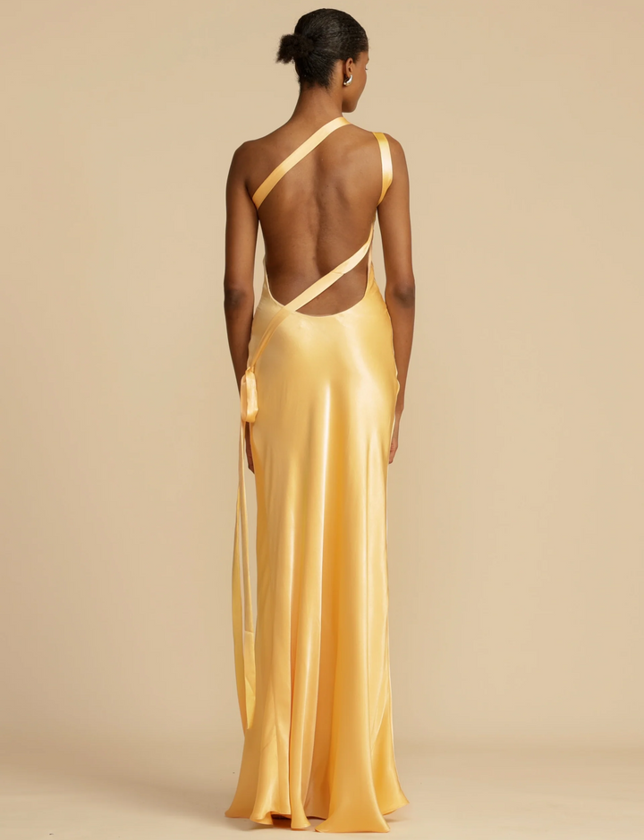 Levoire | Robe De Cocktail Maxi D'Été Élégante À Dos Ouvert