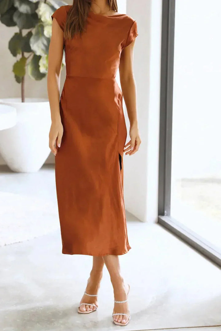 Levoire | Robe En Soie Élégante Hellebraun