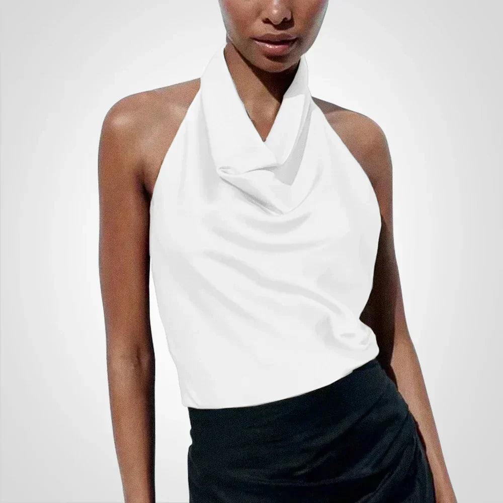 Levoire | Haut De Maillot À Nouer En Satin Pour Des Tenues Élégantes Blanc (encore 2 en stock)