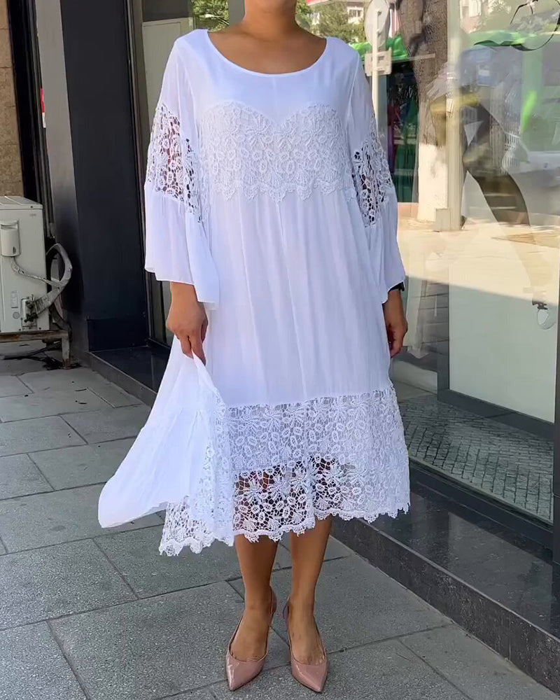 Levoire | Robe D'Été Blanche À Motif Floral