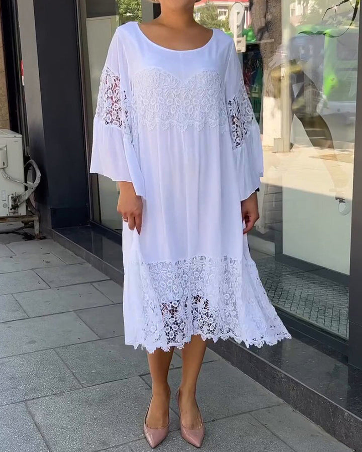 Levoire | Robe D'Été Blanche À Motif Floral