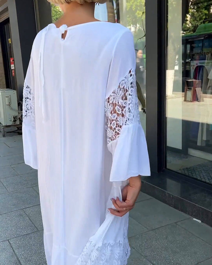 Levoire | Robe D'Été Blanche À Motif Floral
